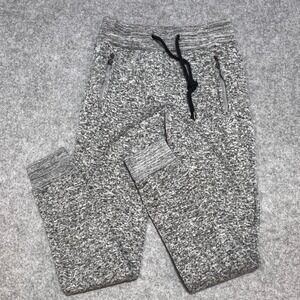 Royal Seven Mens Space Dye Joggers Grey Marled Fleece Lined Sweatpants Small